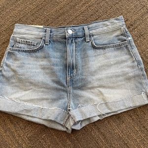 NWT L'AGENCE High Rise Jean Shorts with Cuff - Size 28